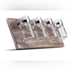 Mason Jar Organizer - Farmhouse Bathroom Decor Storage